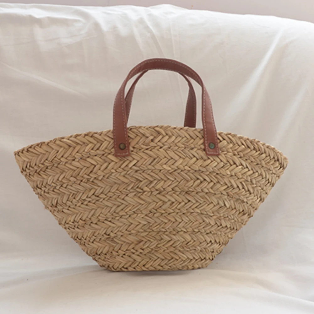 Crochet Bag Raffia - Bohemian Ống Hút Mây Túi Nữ