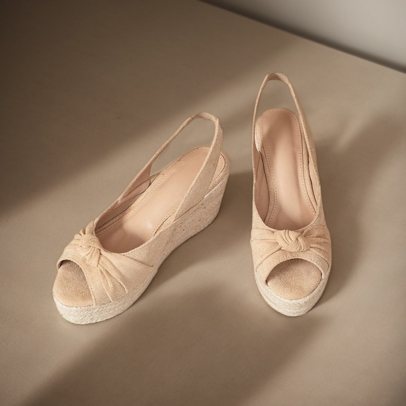 LIHUAMAO beige espadrille peep - đánh giá và giá Wedge Espadrille Women