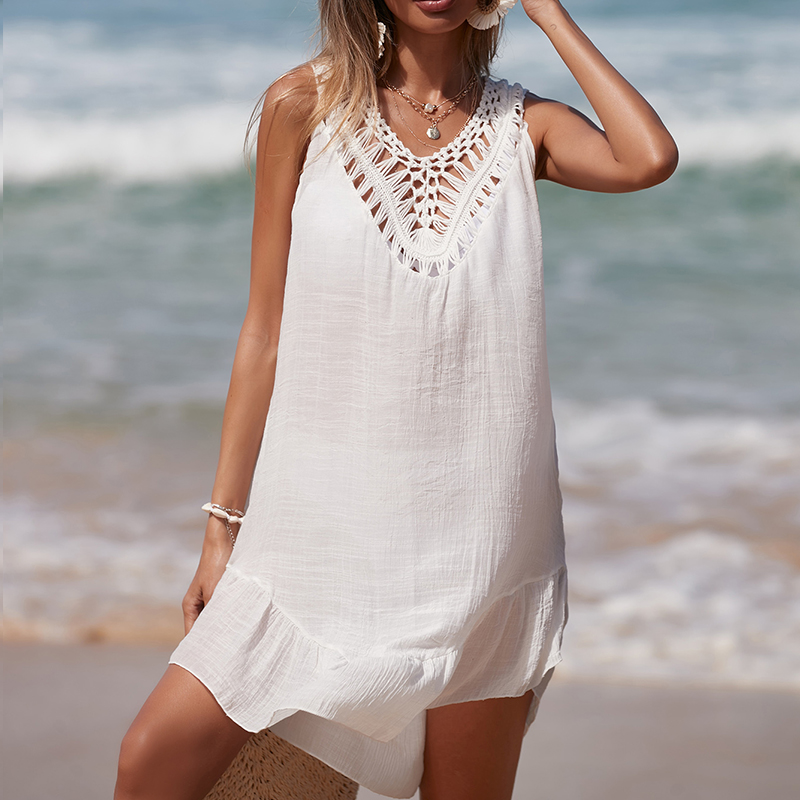 Women V-Neck Backless Hollow O - đánh giá và giá Cover Up Kaftan