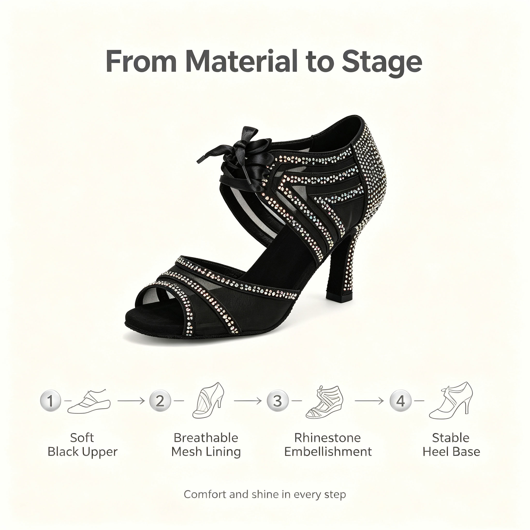 Ladies Latin Salsa Dance Shoes - đánh giá và giá Sandal Strappy Heeled