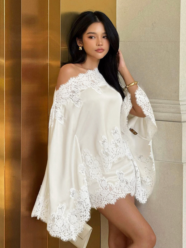 Elegant Lace Patchwork Women's - đánh giá và giá Blouse Off Shoulder
