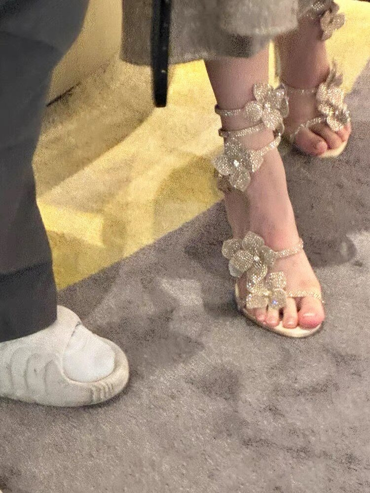 Women's 3D Floral Applique Str - đánh giá và giá Sandal Strappy Heeled
