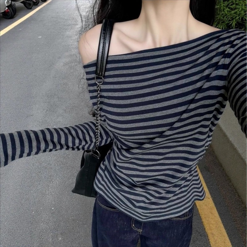 Women Vintage Striped Off Shou - đánh giá và giá Blouse Off Shoulder